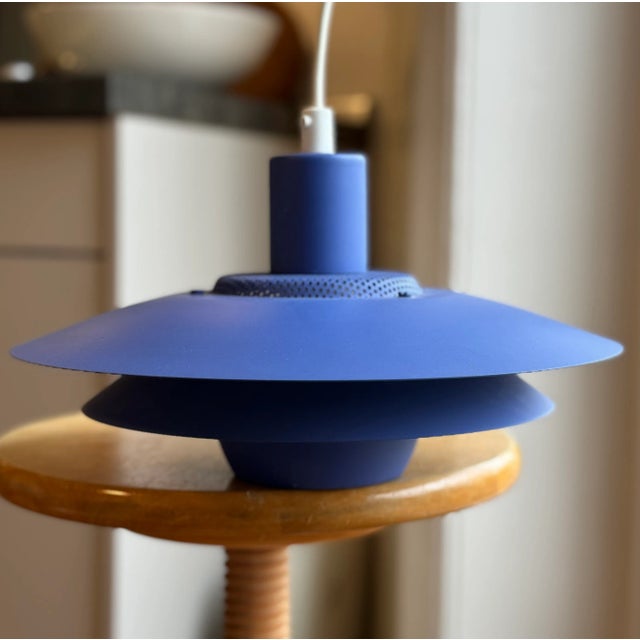 A beautiful danish delicacy - jeka “viola” lamp in blue with a diameter of approx. 35cm fits well with ums and vitra...