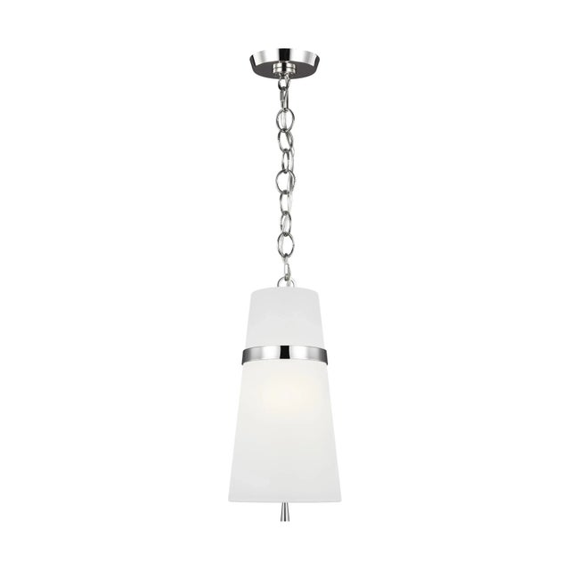Traditional Alexa Hampton by Visual Comfort Studio Cordtlandt Small Pendant, Silver For Sale - Image 3 of 3