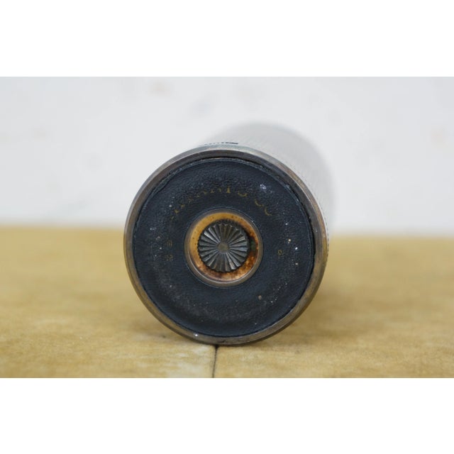 Late 20th Century Tiffany & Co Ribbed Round Cylindrical Silver Plate Table Lighter For Sale - Image 9 of 13