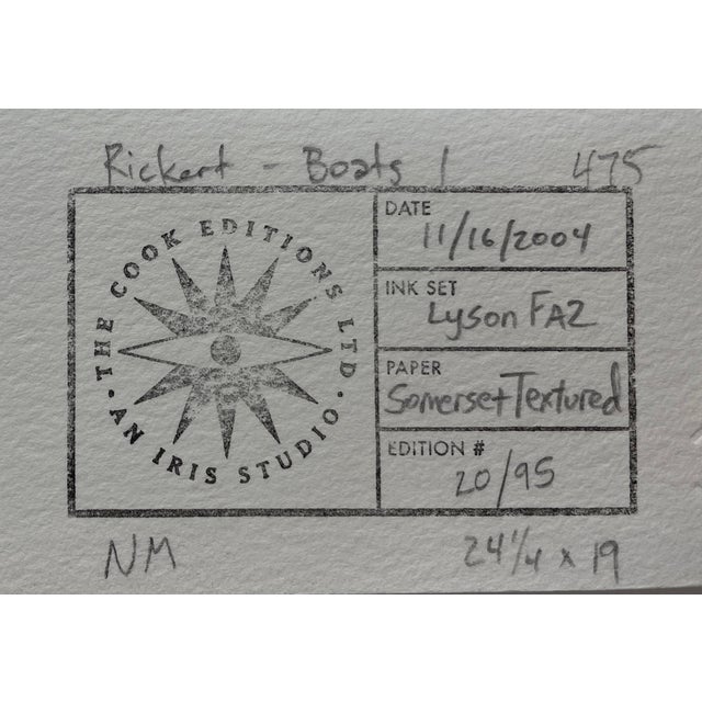 Elizabeth Rickert, Boats I, Reproduction Print For Sale - Image 4 of 6