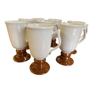 1970s Hall Footed Mugs - Set of 8 For Sale
