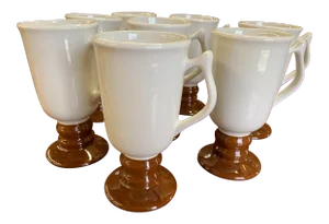 1970s Hall Footed Mugs - Set of 8