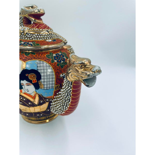 Blue Kutana Porcelain Tea Pot, Japan, 1935 For Sale - Image 8 of 13