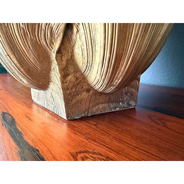 1970s Large Brass Sea Shell Planter For Sale - Image 9 of 12