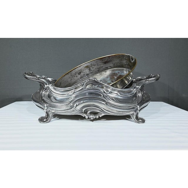 Silvered Bronze Planter by Victor Saglier For Sale - Image 11 of 18