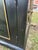 Black 1970s Classic MCM Black and Gold Two Door Accent Cabinet With Brass Ring Pulls For Sale - Image 8 of 8