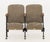 American Pair of Bouwerie Lane Theater Beige Upholstered Seats For Sale - Image 3 of 11