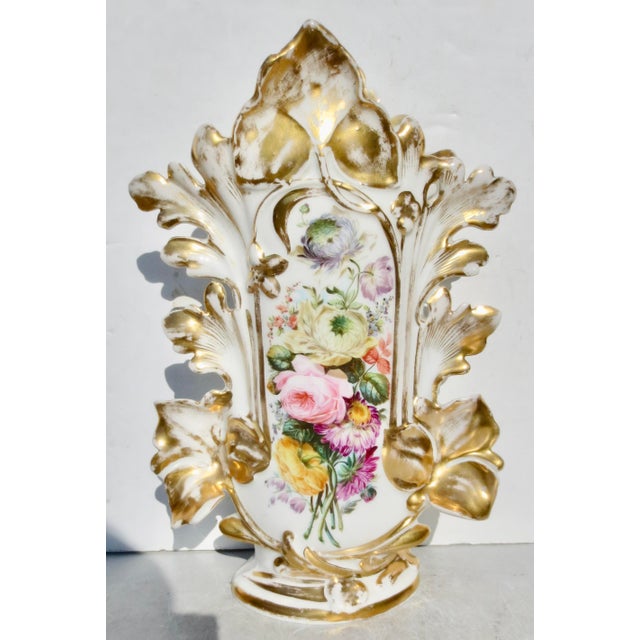 Ceramic Old Paris (Vieux Paris) Rococo Porcelain Vase For Sale - Image 7 of 11