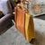 1990s Orange Brown and Yellow Leather Top Handle Bag by Salvatore Ferragamo For Sale - Image 9 of 13