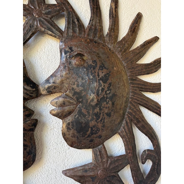 1950s Vintage Brutalist Metal Wall Sculpture, 1950s For Sale - Image 5 of 18