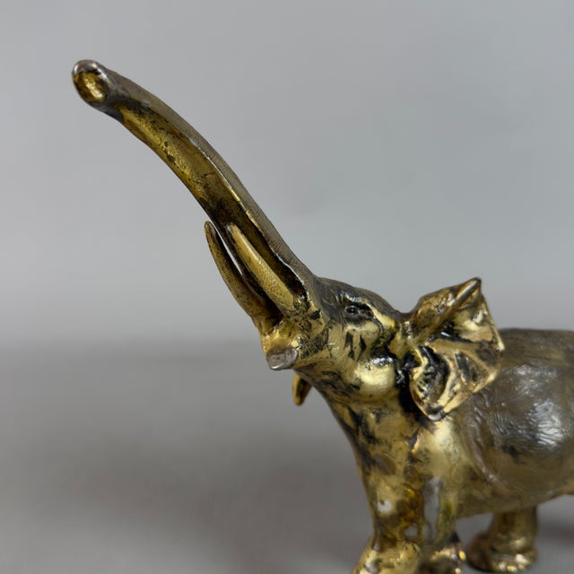 Elephant Trunk Sculpture Statue, 1960s, Brass For Sale - Image 6 of 11