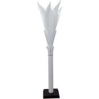 Vintage Modern Rougier Style Lucite Acrylic Blossoming Flower Floor Lamp For Sale