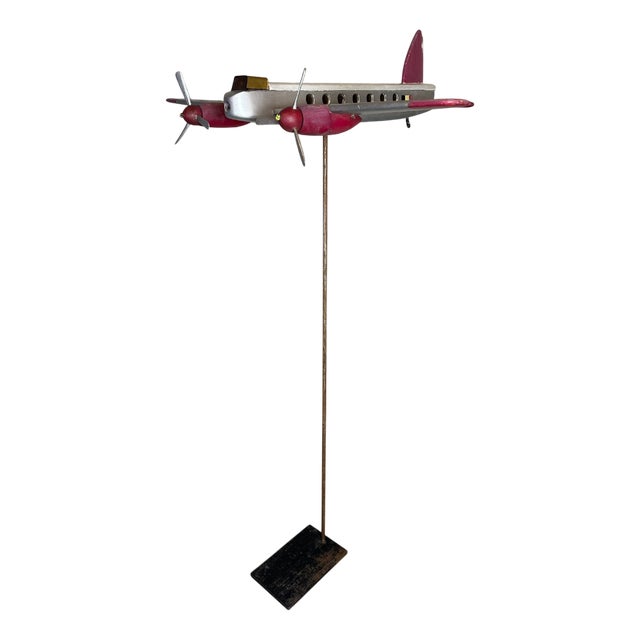 Vintage Toy Airplane in Wood For Sale