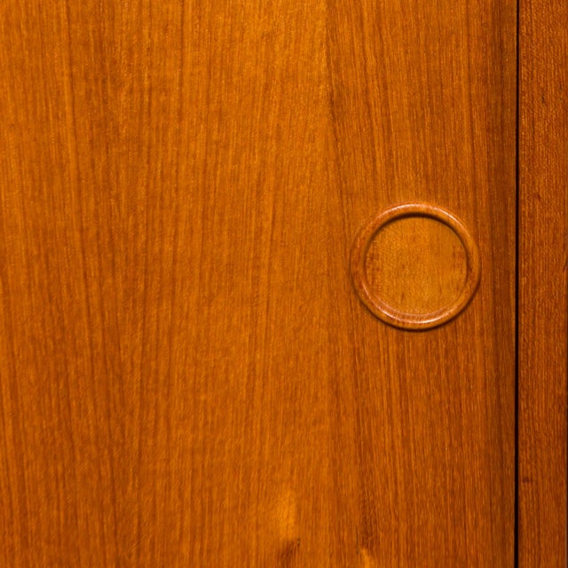 1960s Vintage Kai Kristiansen Teak Wall System W/Two-Door Cabinet For Sale - Image 10 of 11