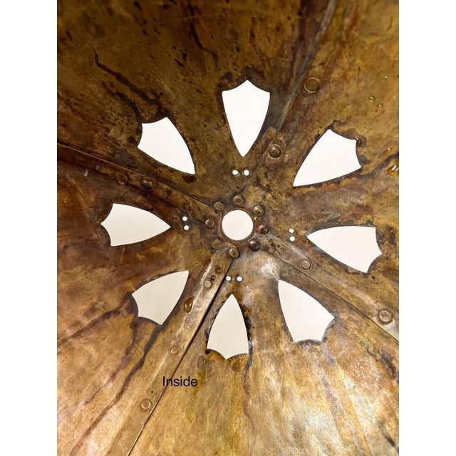 Arts and Craft Brass and Iron Table Lamp in the style of Oscar Bach, 1920s For Sale - Image 6 of 18