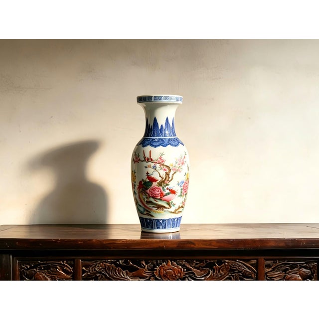 W-13cm,H-30.5cm Experience the beauty and elegance of Chinese history with our Chinese Vintage Porcelain Handcrafted with...