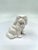Ceramic Vintage Mini Staffie Petite Blanc De Chine Ceramic Staffordshire Style Dog Figurine For Sale - Image 7 of 9