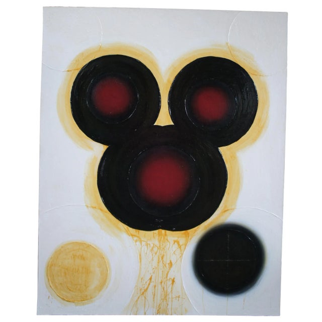 "Joey a Mechanical Boy (Black Mickey)" Abstract Oil Painting on Linen by Matthew Weinstein For Sale - Image 10 of 10