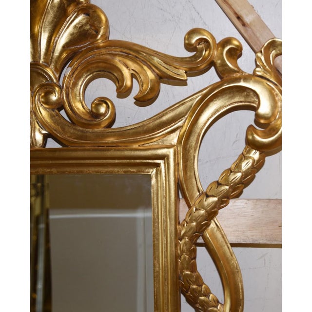Gilt Rococo Pier Mirror in Carved Frame For Sale - Image 5 of 8