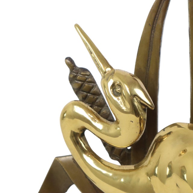 Mid-Century Modern Brass Heron Figurine, 1950s For Sale - Image 11 of 16