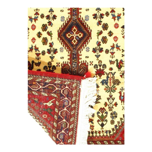 2020s Ivory Persian Afshar Rug For Sale - Image 4 of 5