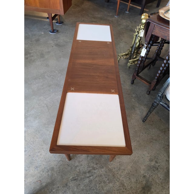 Mid 20th Century Rectangular Coffee Table With Laminate Insets by American of Martinsville For Sale - Image 11 of 14