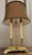 Metal Vintage Brass Bouillotte Candlestick Table Lamp Original Shade 24.5" For Sale - Image 7 of 9
