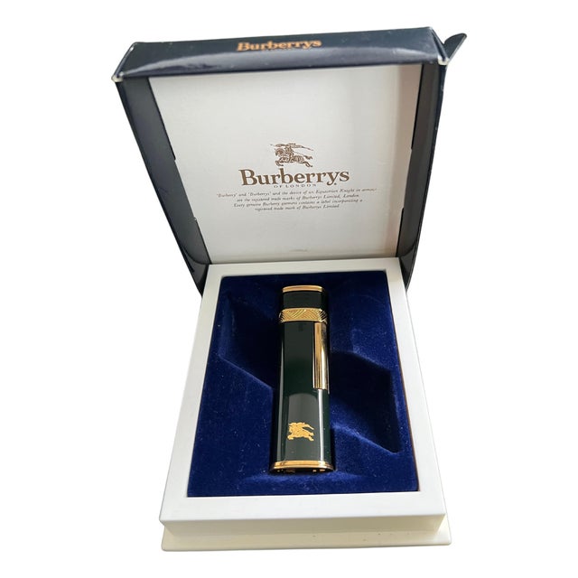 Vintage Burberry Cufflinks, 4 Piece Set in Original Case, "Circa 1990s" For Sale