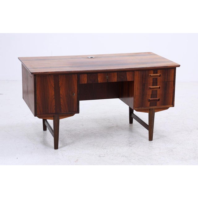 Vintage Danish Rosewood Desk, 1960s For Sale - Image 4 of 18