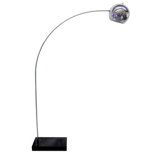 Chrome Arc Lamp by Robert Sonneman For Sale
