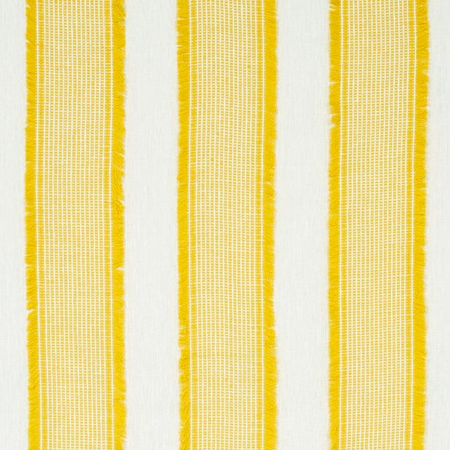 Fashion comes home with this wonderfully stylish casement that has wide woven stripes and playful, hand-cut fringe. Sold...