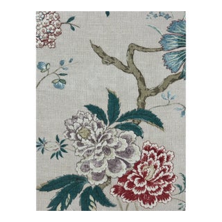 G P & J Baker Oriental Bird Signature Fabric 3 3/8 Yards For Sale