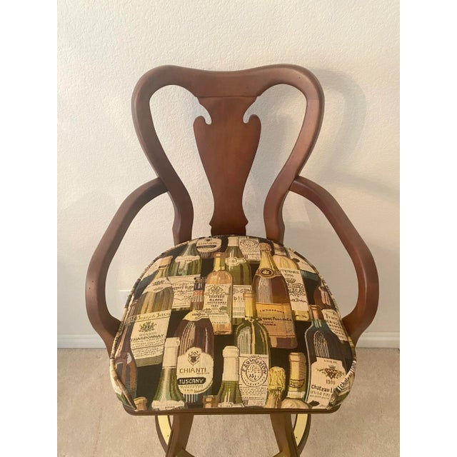 Solid Cherry Wood Swivel Exquisite and Unique Bar Stools Set of Four. They are stunningly beautiful and very comfortable...