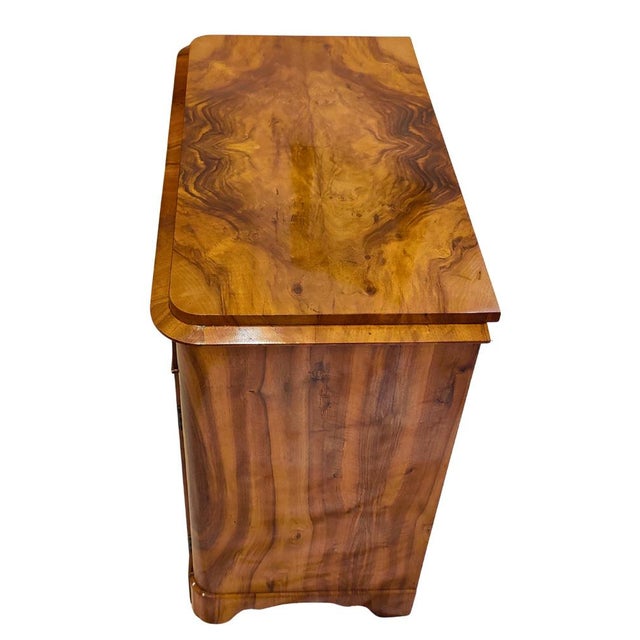 Biedermeier Walnut Half Cabinet, 19th Century For Sale - Image 5 of 10