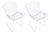 White Wire Side Chair Atributed to Harry Bertoia for Knoll, Pair Circa 1952 For Sale