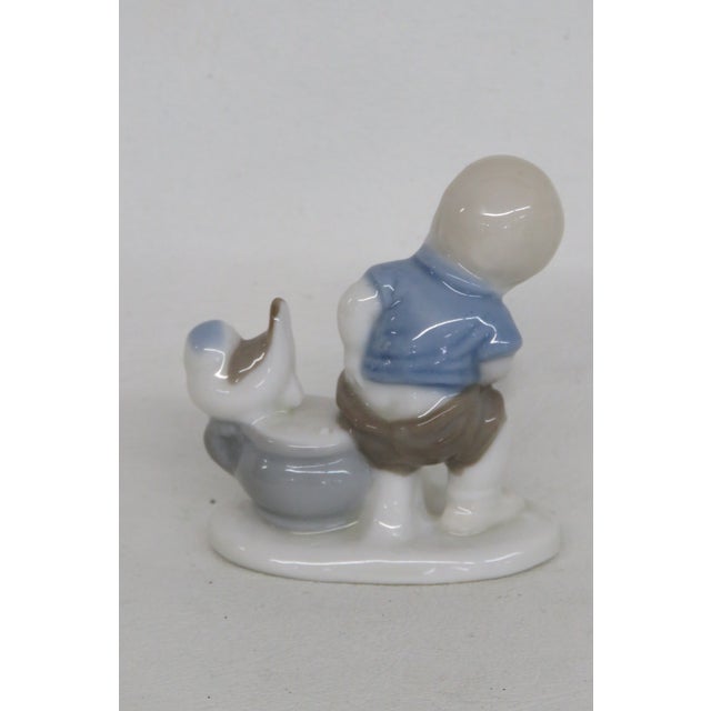 West Germany Porcelain Boy and Bird Small Figurine With Glossy Finish 4499b For Sale In Miami - Image 6 of 12