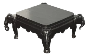 Vintage Black Elephant Coffee Table , Side Table or Bench 2of2