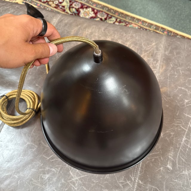 Arteriors Egg Drop Pendant, Bronze/Brass For Sale - Image 9 of 13