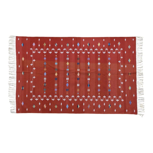 Yohanna Rug, 5x8, Brick Red For Sale