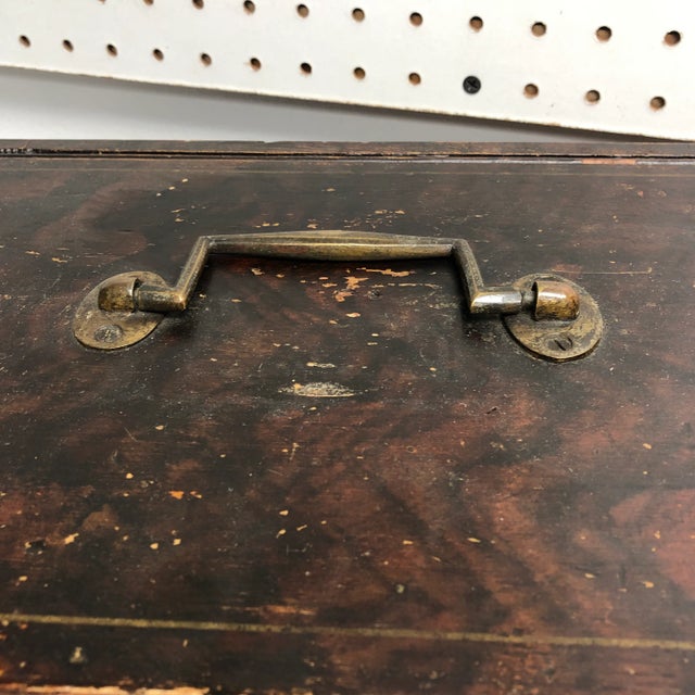 Antique English "Inlaid" Faux Bois Medicine Cabinet For Sale - Image 9 of 10