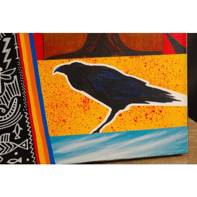 Raven Redfox Original Painting (2015) - Contemporary Native Style - Runninghorse Estate For Sale - Image 9 of 12