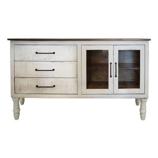 Avalon Rustic Farmhouse Sideboard - White Doors For Sale