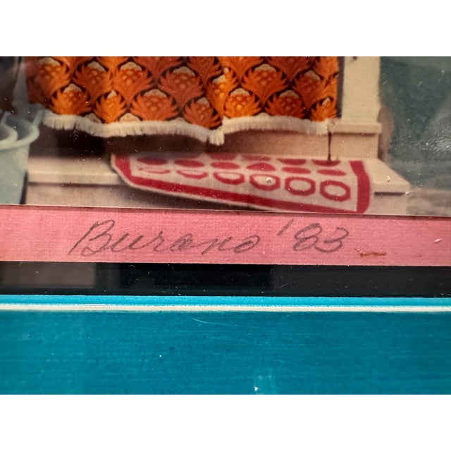 Mediterranean Signed 1983 Burano Italy Colorful Doorways Art Photography Framed For Sale - Image 3 of 7