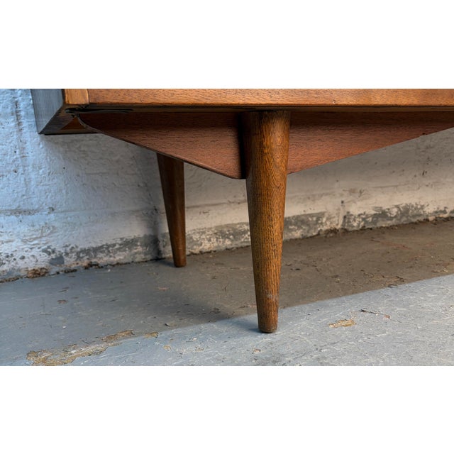 Mid 20th Century Modern Walnut Sideboard by Bassett Furniture, Inc. For Sale - Image 15 of 18