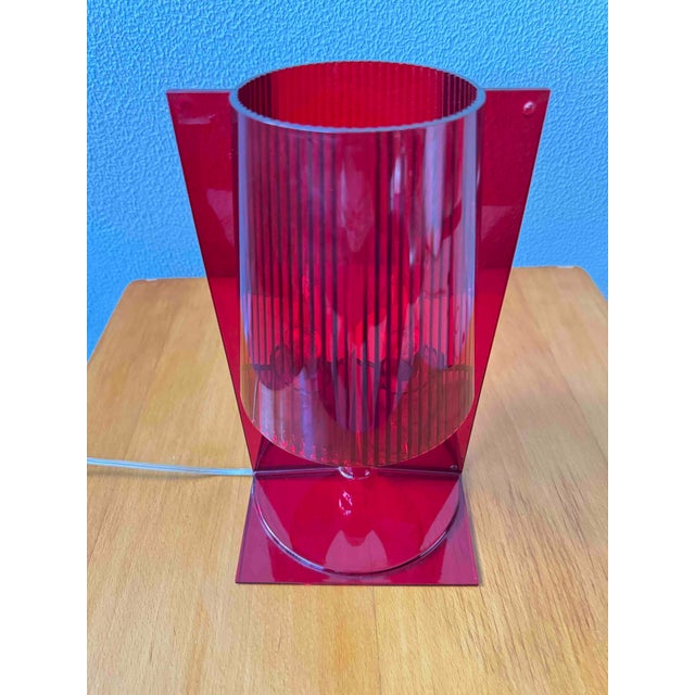 Table Lamp in Red Transparent Polycarbonate by Ferruccio Laviani for Kartell, 2003 For Sale - Image 11 of 16