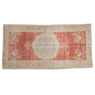 Vintage Distressed Oushak Rug - 3'4" X 6'8" For Sale