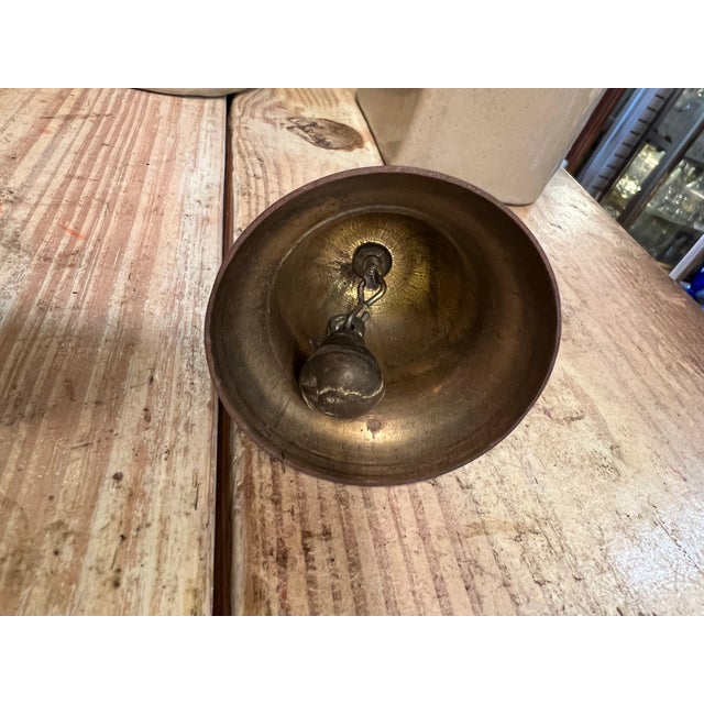 American Vintage Mayflower Ship Brass Dinner Bell For Sale - Image 3 of 4