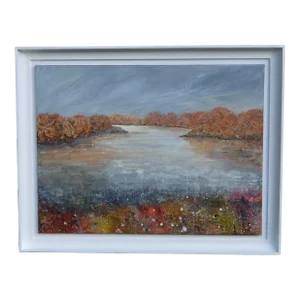 Autumn Shadows. Contemporary English Landscape Oil Painting by Penny Rumble, Framed