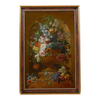 Swedish 1780s Floral Painting in the Manner of Paulus Theodorus van Brussel For Sale