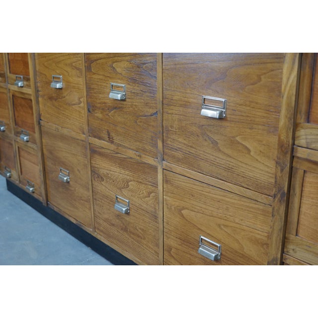 Large Mid-Century French Pine and Oak Apothecary Cabinet, 1950s For Sale - Image 12 of 18